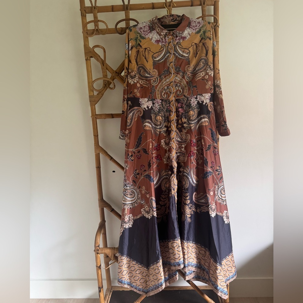 Annahhariri Paisley Floral Gold Maxi Dress